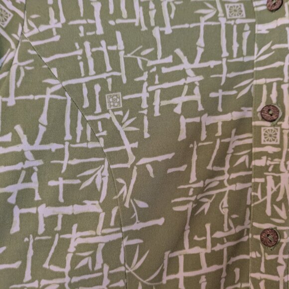 Vintage 90's Graff Wear Green Bamboo Dress by UM and Company - Picture 3 of 5